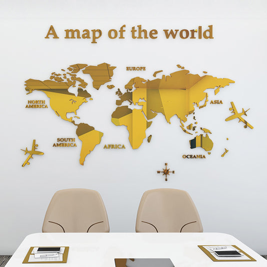 Cross-border dedicated wall stickers creative wall decoration 3d stereo acrylic background wall stickers office corporate culture