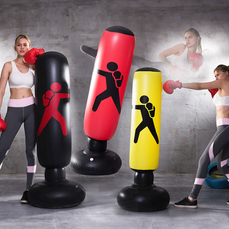 Cross-border hot sale pvc thickened fitness inflatable boxing column tumbler fighting column vent toy decompress 1.6 meters high