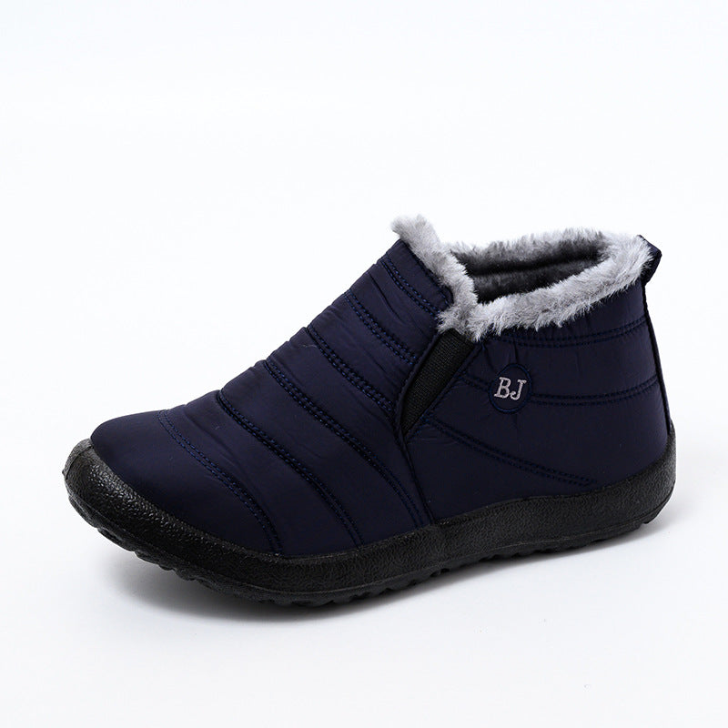 Foreign trade cross-border winter warm cotton shoes soft-soled waterproof old Beijing cotton shoes wool mouth two cotton handmade snow boots