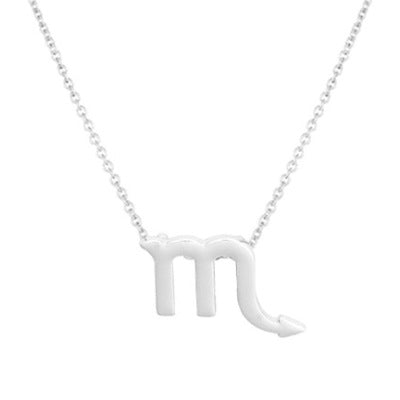 wish Amazon cross-border explosion models 12 twelve constellation necklace constellation card alloy pendant clavicle chain