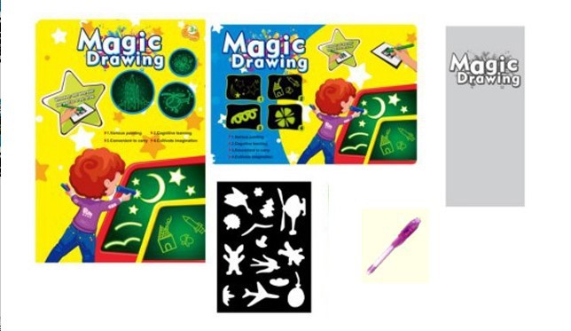 Draw With Light Fun painting board luminous board children luminous magic fluorescent board 3D drawing board