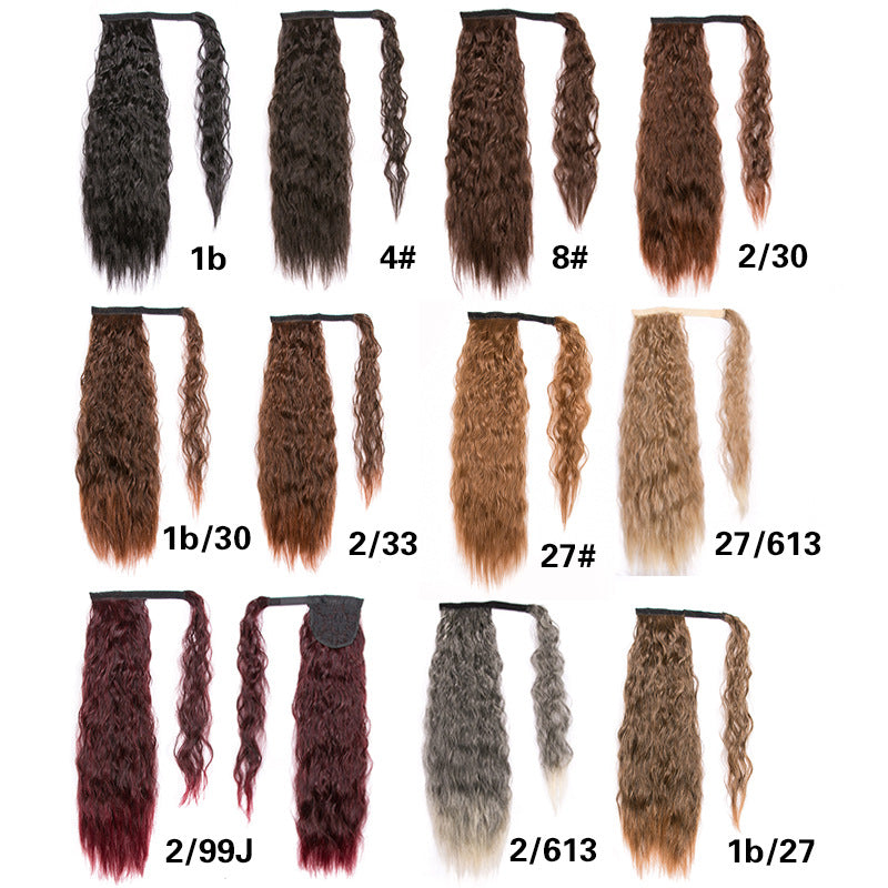 AISI BEAUTY Long Curly Ponytail Natural Wrap On Clip Hair Extensions for Women False Hair Horse Tail Synthetic Hair Piece