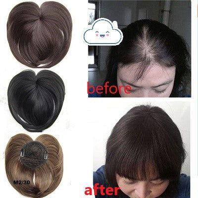 High simulation human scalp cover top cover white hair one piece thin and light no trace top top replacement piece 18 multicolor optional