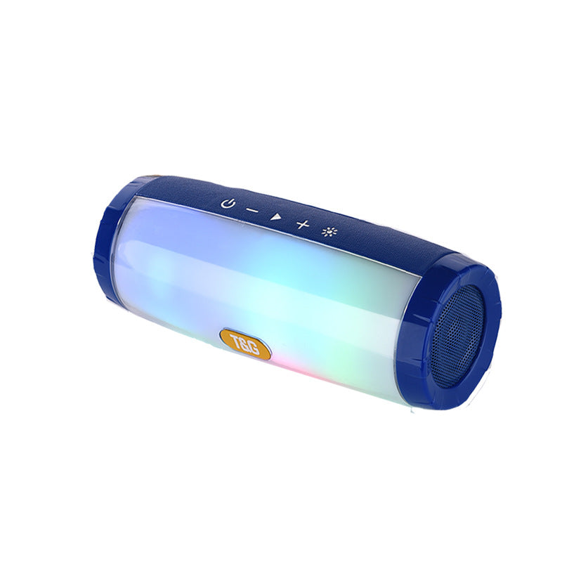 TG165C Bluetooth Speaker LED Lantern PU Leather Craft Card Radio Portable Subwoofer Audio TWS Couplet