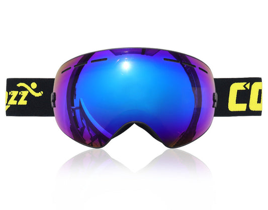 COPOZZ men and women large spherical ski goggles double layer anti-fog ski goggles ski equipment equipment coca myopia