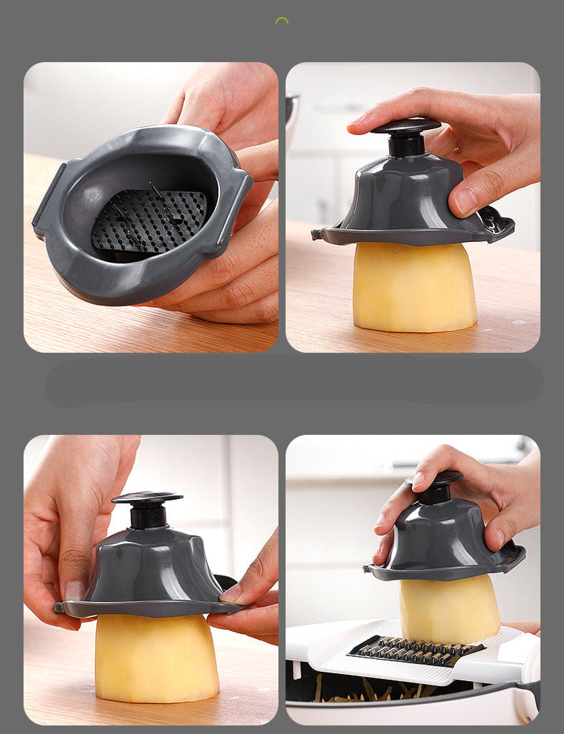 Source factory nine-in-one multi-functional drain basket kitchen manual vegetable and fruit cutting multipurpose grater vegetable cutter