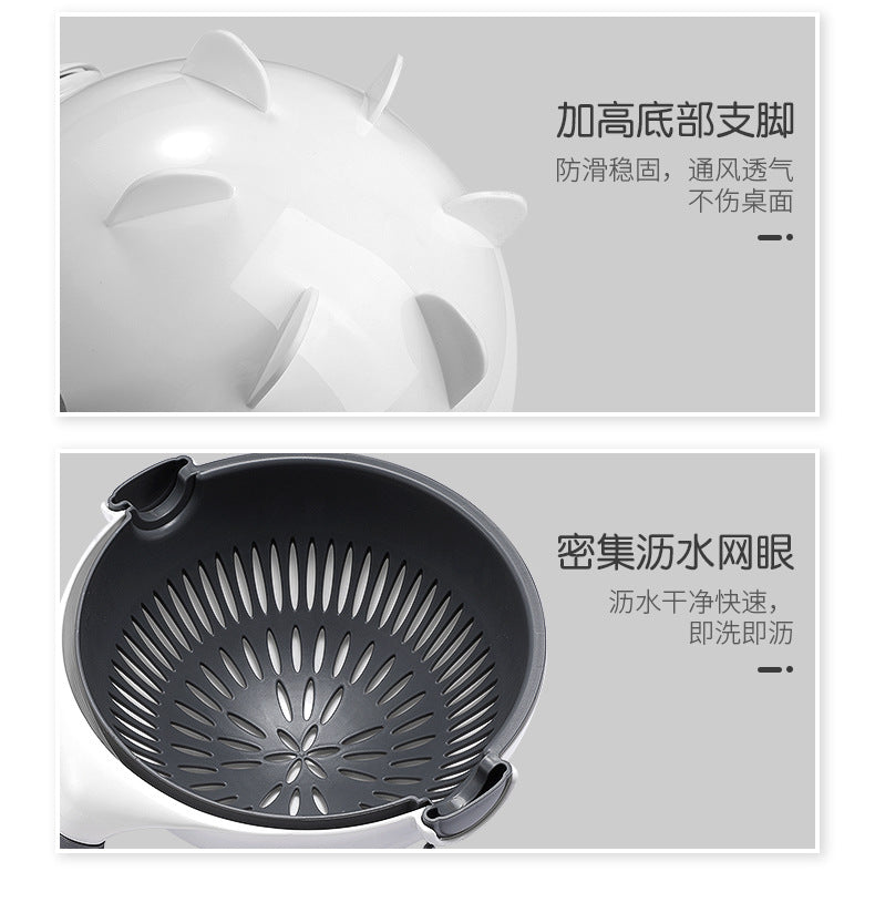 Source factory nine-in-one multi-functional drain basket kitchen manual vegetable and fruit cutting multipurpose grater vegetable cutter