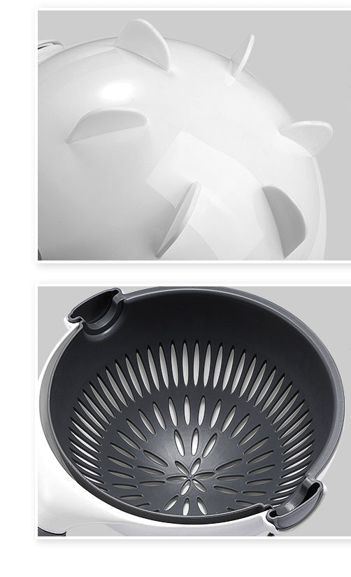 Source factory nine-in-one multi-functional drain basket kitchen manual vegetable and fruit cutting multipurpose grater vegetable cutter