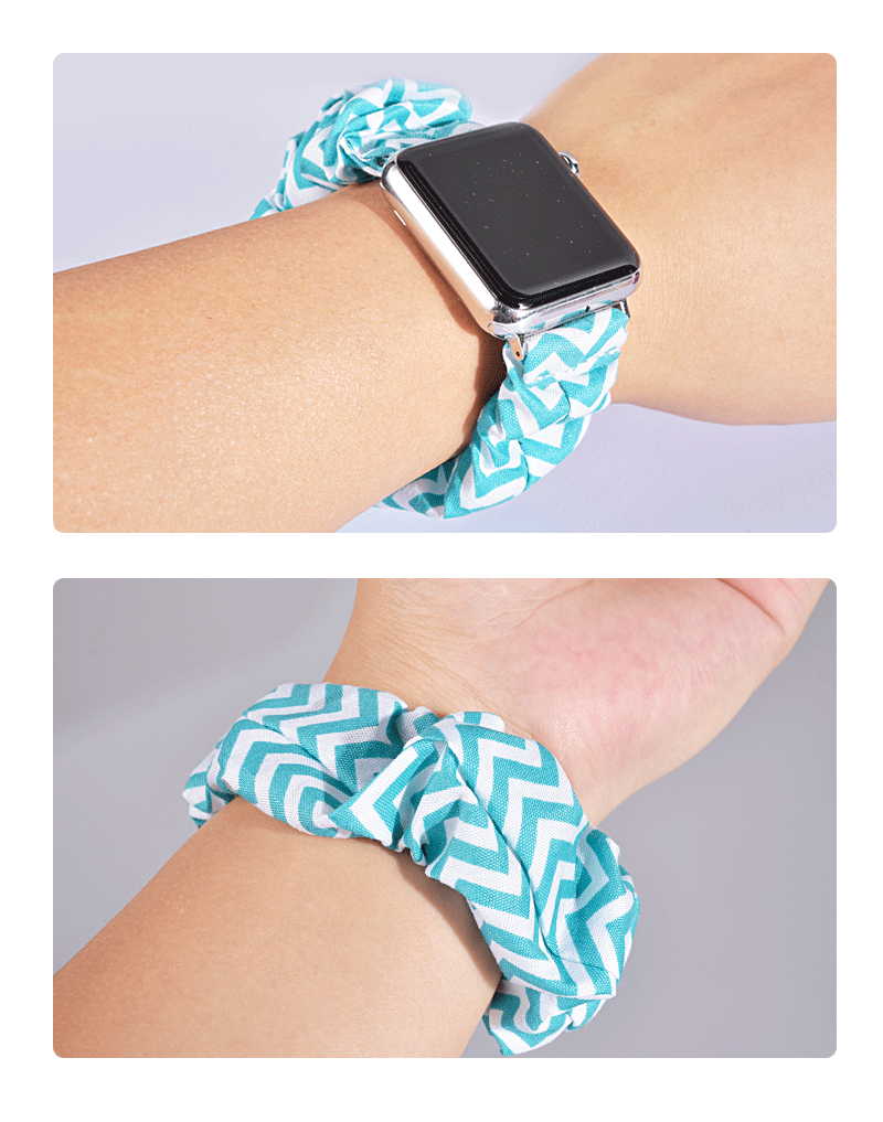 Factory direct sale for Apple iWatch new watch with leopard print hair tie strap can be customized