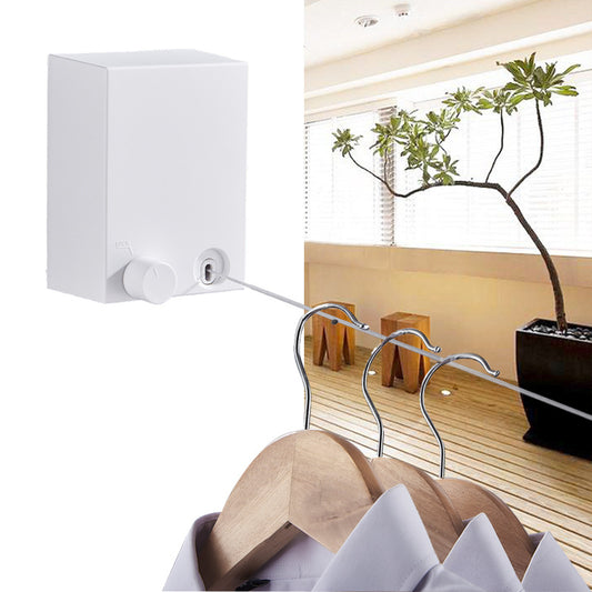 Free punching invisible clothesline hotel indoor household window sill wall hanging steel wire drying rope balcony telescopic clothes rack