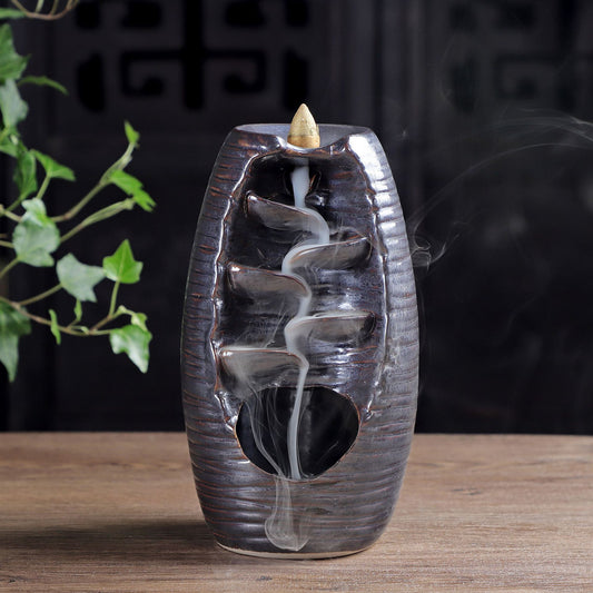 Spot wholesale incense burner ceramics around the source ornaments backflow incense Guan smoke aromatherapy furnace home decoration can be mixed batch