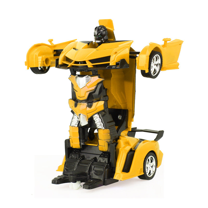 Children's four-way wireless remote control car Gesture-sensing deformation robot Remote-controlled car toy simulation model car