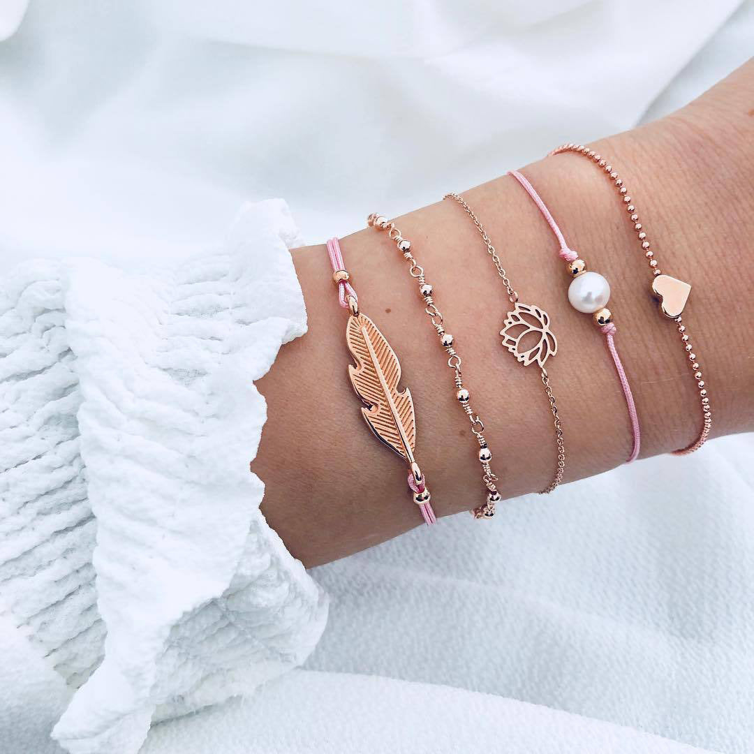 30 Styles Women Girls Mix Round alloy Crystal Charm Bracelets Fashion Boho Heart Map Pineapple Bracelets Sets Jewelry Gift