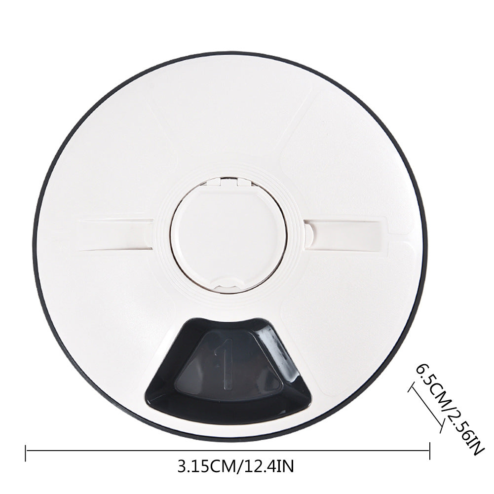 Timing feeder 6 grid electric timing cat and dog feeder unmanned feeding machine music reminder pet food