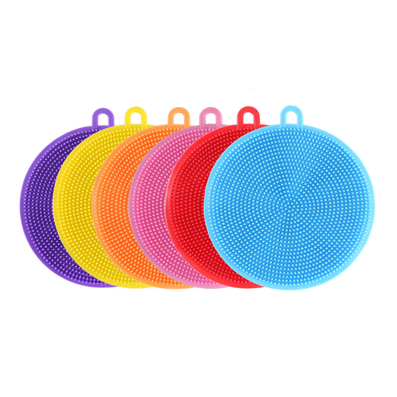 Douyin with the same type of pot washing brush decontamination multi-function melon and fruit vegetable cleaning cloth non-stick oil Kui kitchen silicone cleaning brush