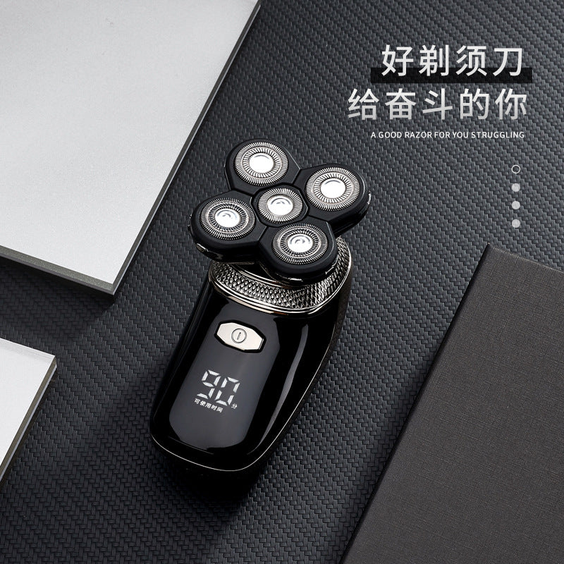 Li Ke's new digital display five-blade bald hair clipper razor rechargeable razor OEM OEM wholesale