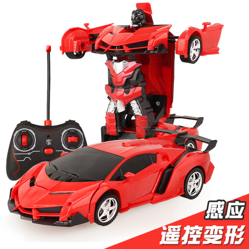 Children's four-way wireless remote control car Gesture-sensing deformation robot Remote-controlled car toy simulation model car