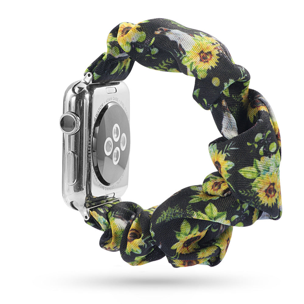 Factory direct sale for Apple iWatch new watch with leopard print hair tie strap can be customized