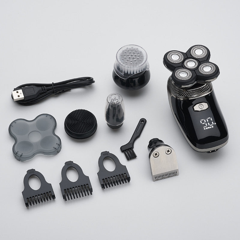 Li Ke's new digital display five-blade bald hair clipper razor rechargeable razor OEM OEM wholesale