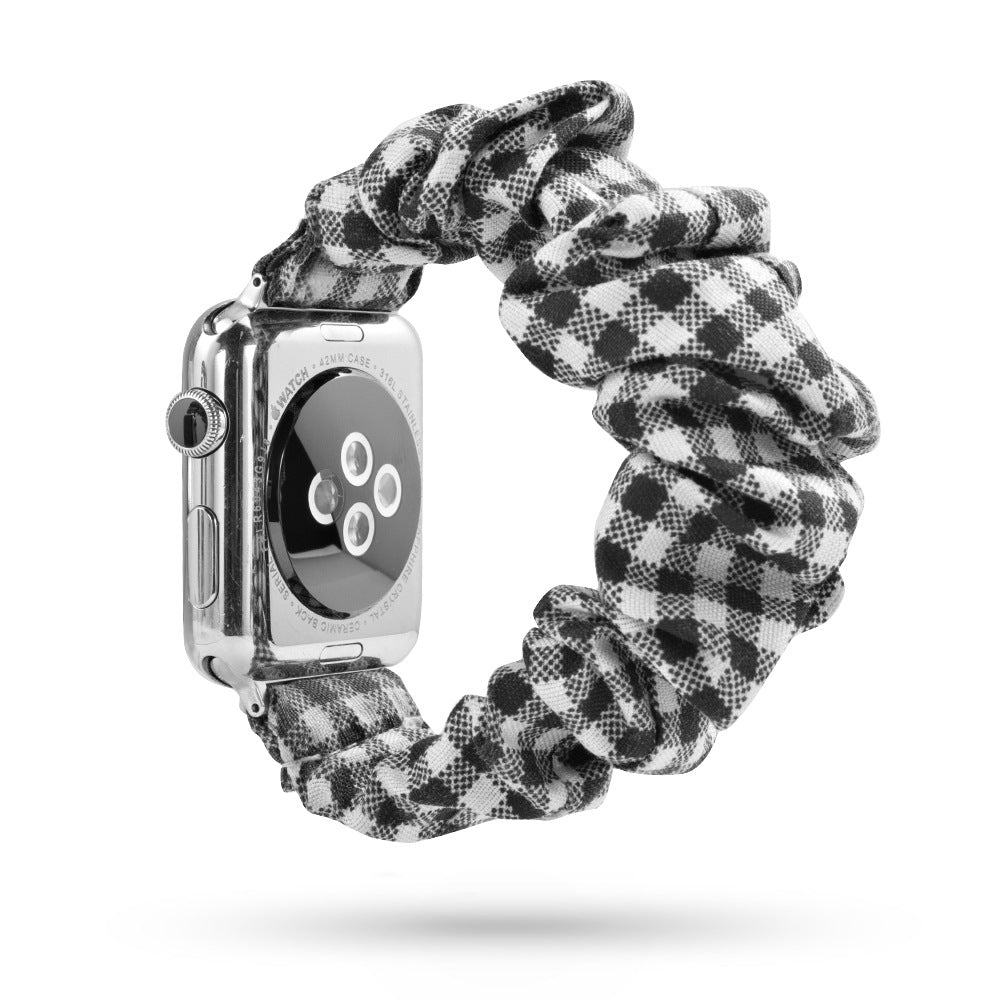 Factory direct sale for Apple iWatch new watch with leopard print hair tie strap can be customized