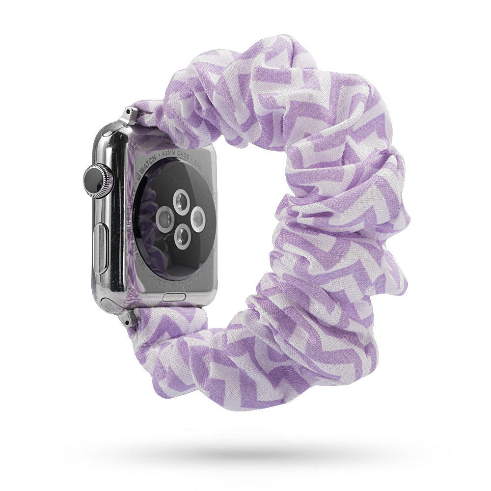 Factory direct sale for Apple iWatch new watch with leopard print hair tie strap can be customized