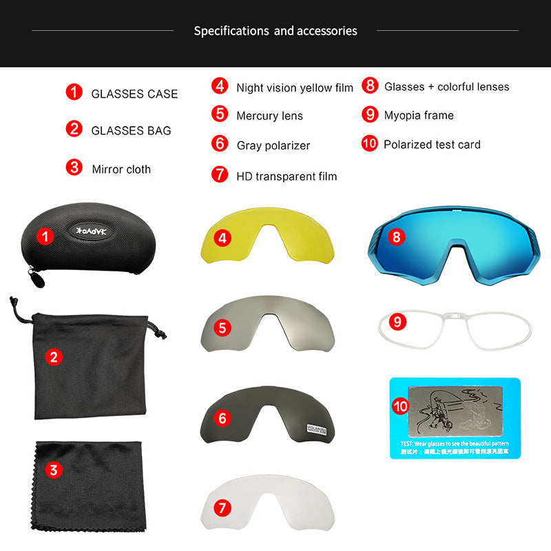 New cross-border kapvoe cycling glasses outdoor sports polarized goggles road bike mountain bike professional