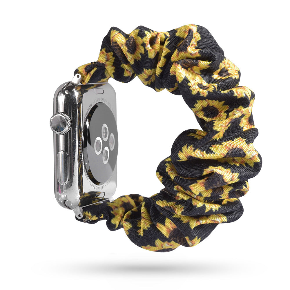 Factory direct sale for Apple iWatch new watch with leopard print hair tie strap can be customized