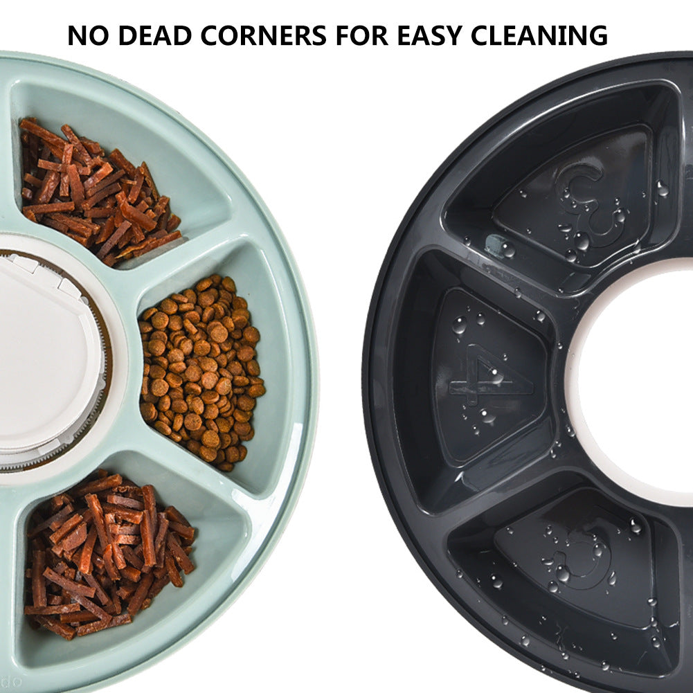 Timing feeder 6 grid electric timing cat and dog feeder unmanned feeding machine music reminder pet food