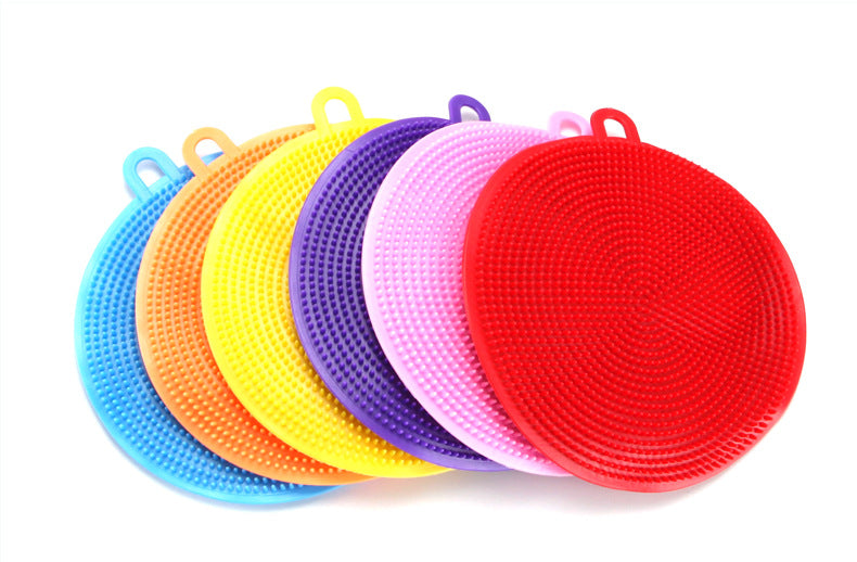 Douyin with the same type of pot washing brush decontamination multi-function melon and fruit vegetable cleaning cloth non-stick oil Kui kitchen silicone cleaning brush