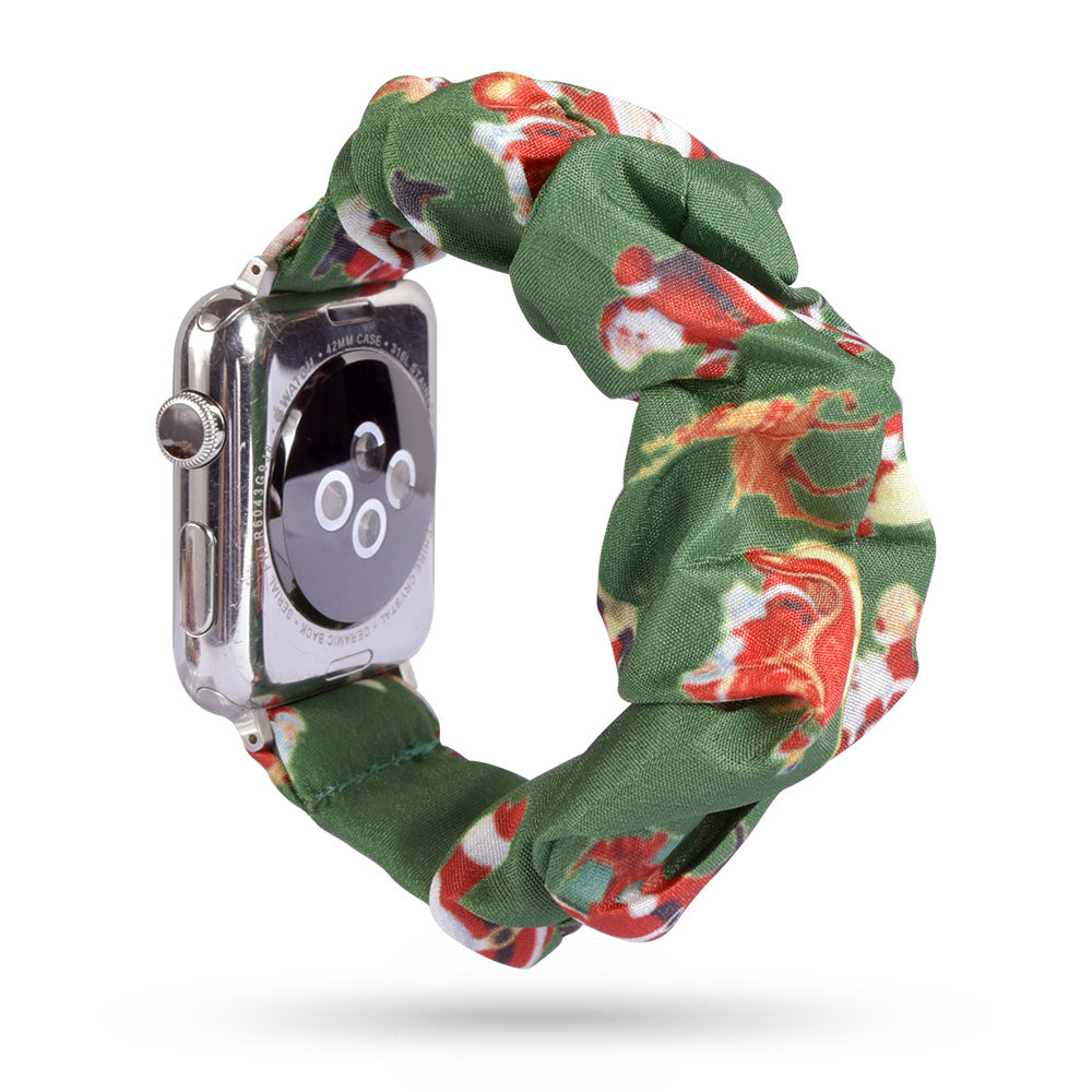 Factory direct sale for Apple iWatch new watch with leopard print hair tie strap can be customized