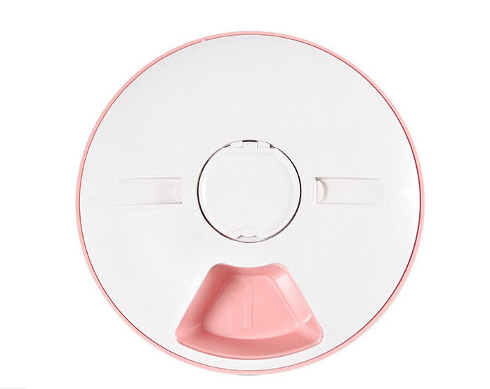 Timing feeder 6 grid electric timing cat and dog feeder unmanned feeding machine music reminder pet food