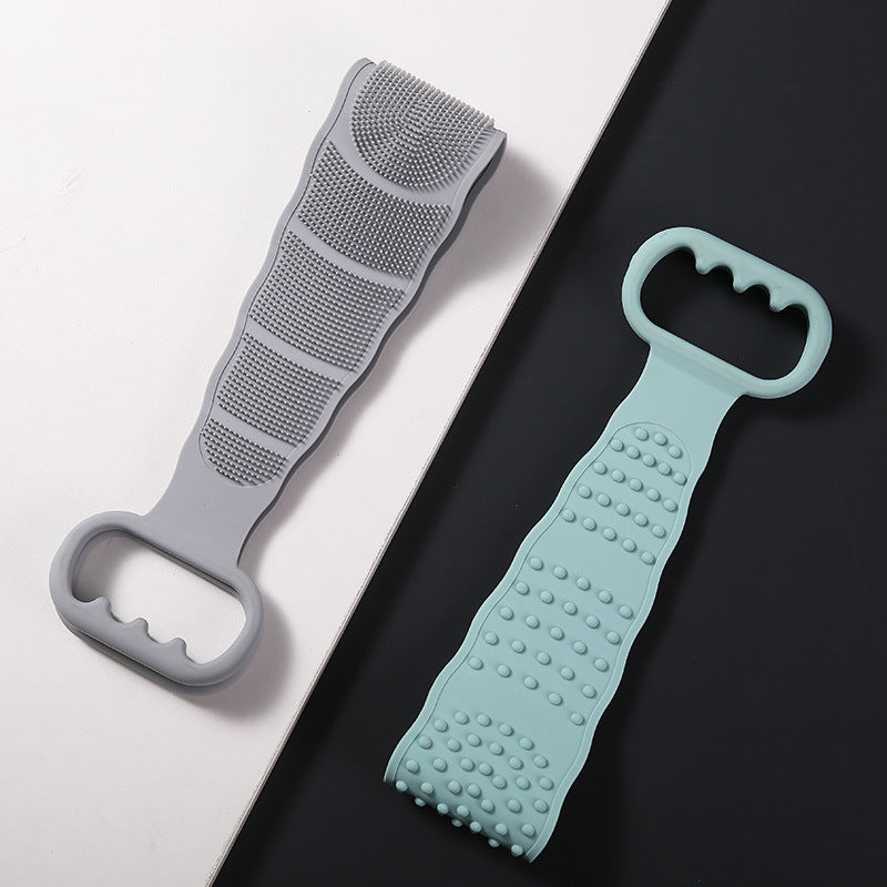 Silicone scrubbing towels for men and women strong back rubbing mud rubbing artifact long back exfoliating bath bathing brush