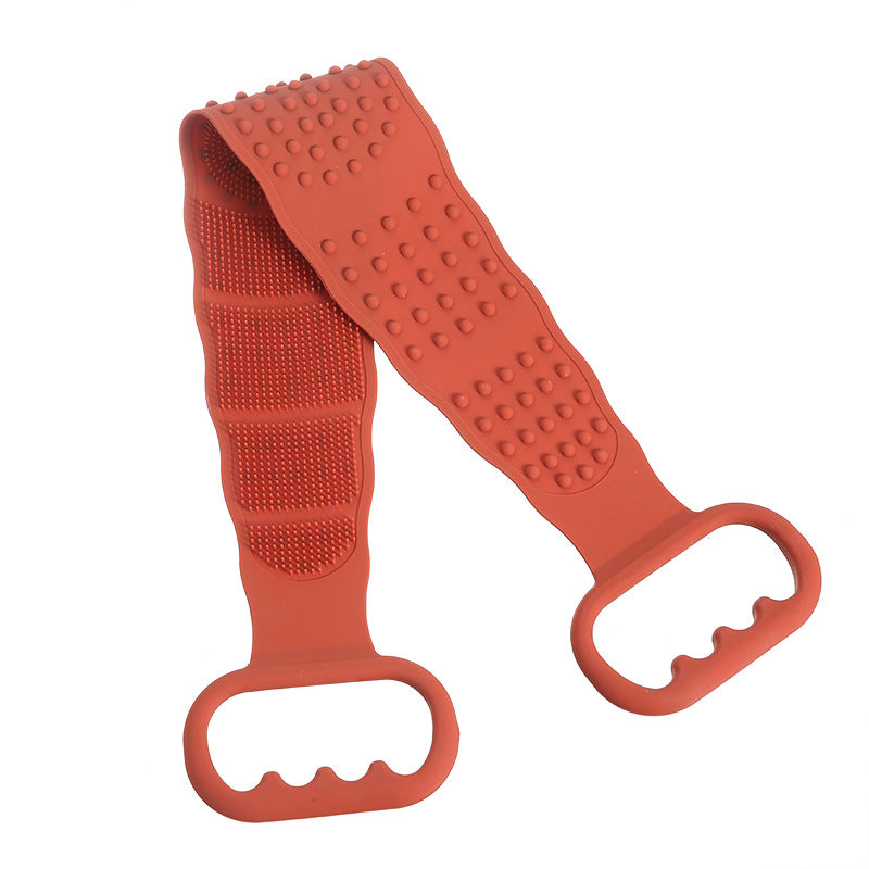 Silicone scrubbing towels for men and women strong back rubbing mud rubbing artifact long back exfoliating bath bathing brush