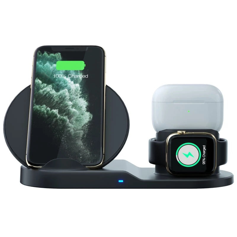 Three-in-one fast wireless charger is suitable for mobile phone watch headset wireless charging bracket fast charging bracket