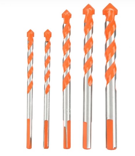 New cement wall tiles. Stainless steel triangle multifunctional granite marble concrete overlord glass drill bit