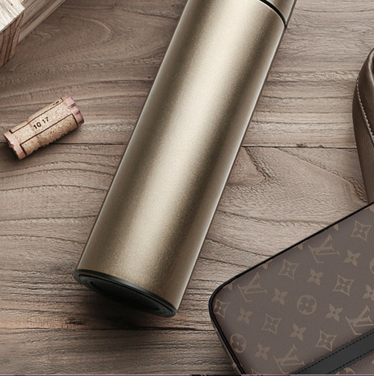 Smart temperature measuring mug LED touch display temperature cup creative business straight cup gift cup free customization