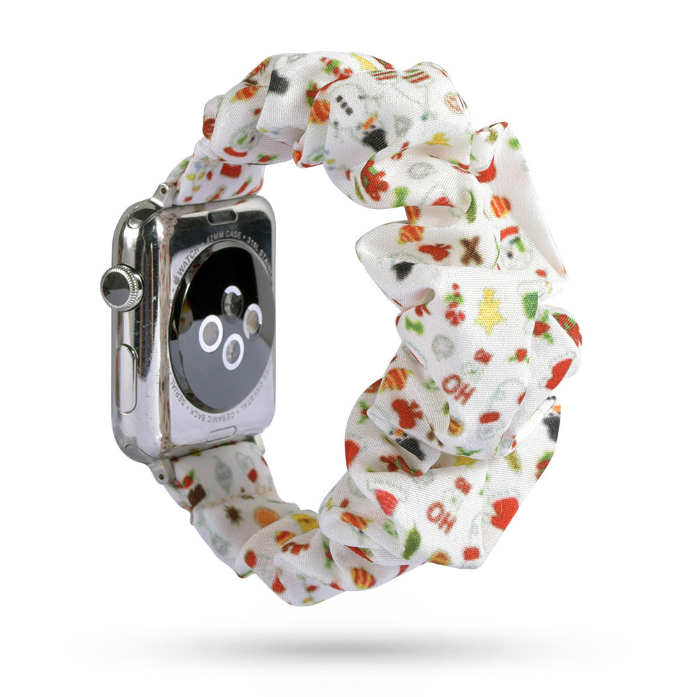 Factory direct sale for Apple iWatch new watch with leopard print hair tie strap can be customized