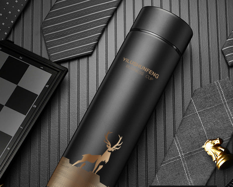 Smart temperature measuring mug LED touch display temperature cup creative business straight cup gift cup free customization