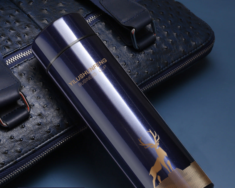 Smart temperature measuring mug LED touch display temperature cup creative business straight cup gift cup free customization