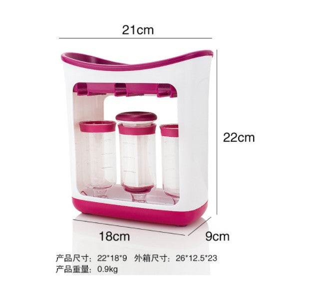 Household children's fruit puree squeezer Becom US kitchen sub-packing extruder baby food supplement fruit fried machine
