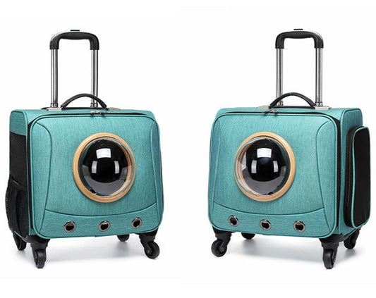 Manufacturers wholesale 18-inch universal wheel portable pet travel case, universal pet case for cats and dogs, pet trolley case