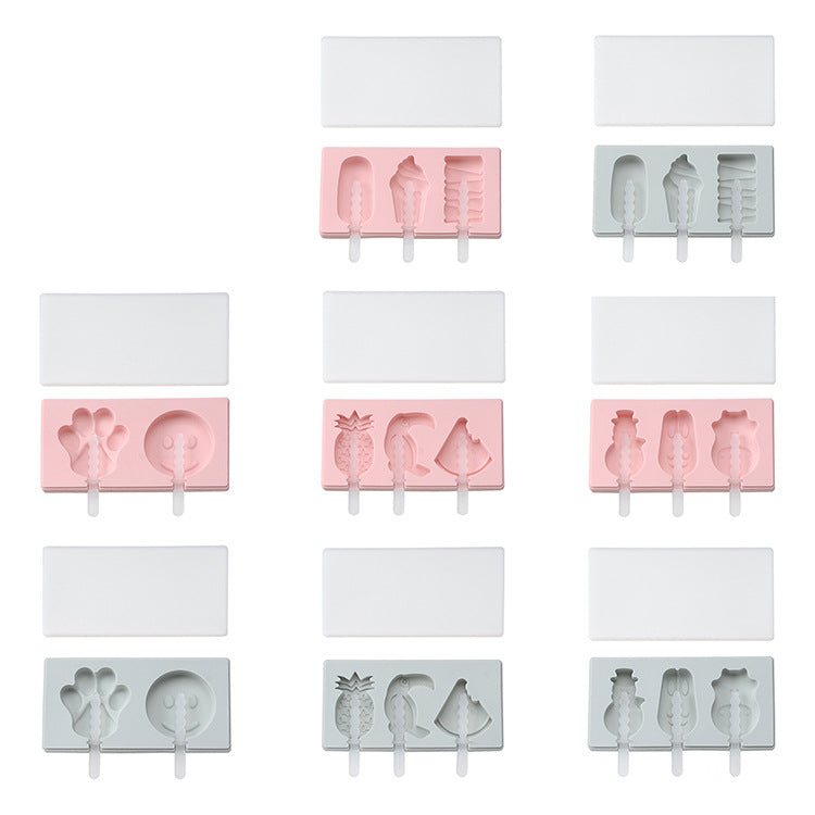 Spot Siamese Ice Cream Mold with Cover Silicone Ice Cream Stick Ice Mold Homemade DIY DIY Ice Cream Mould