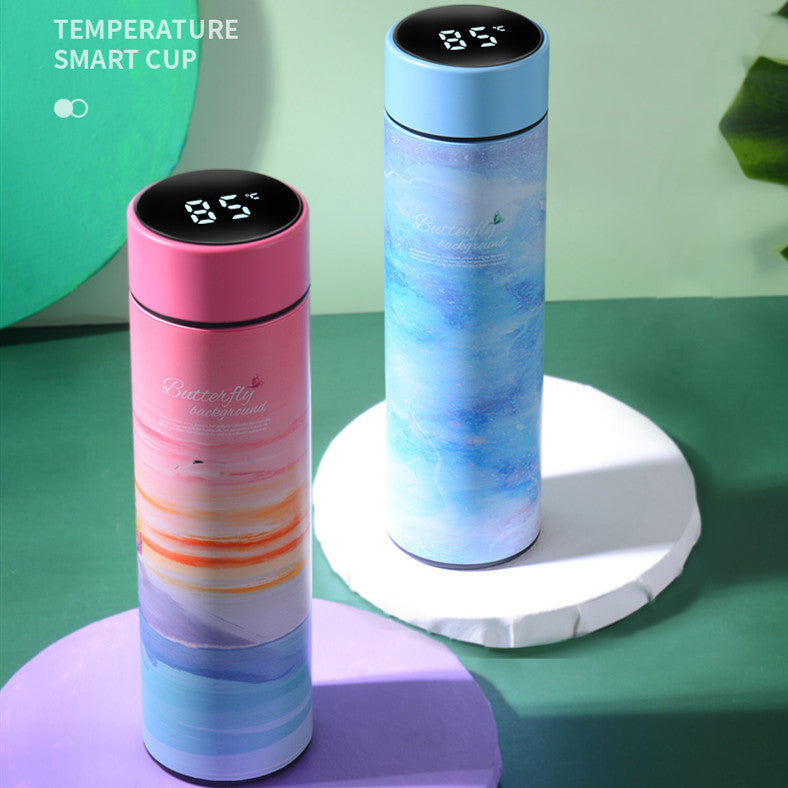 ins high-end creative touch LED intelligent temperature control temperature display stainless steel mug water cup gift custom logo