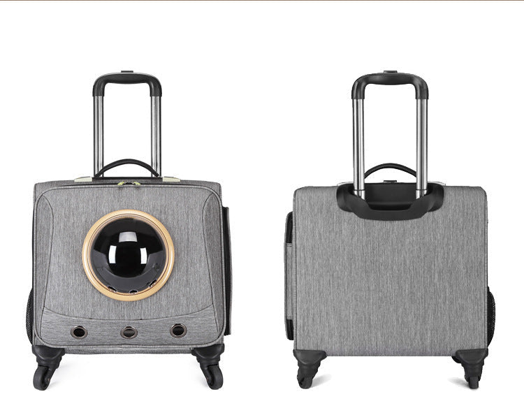 Manufacturers wholesale 18-inch universal wheel portable pet travel case, universal pet case for cats and dogs, pet trolley case