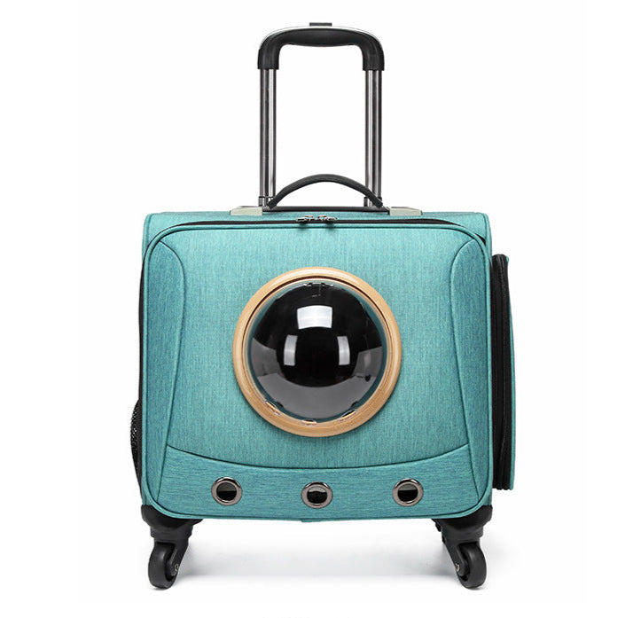 Manufacturers wholesale 18-inch universal wheel portable pet travel case, universal pet case for cats and dogs, pet trolley case