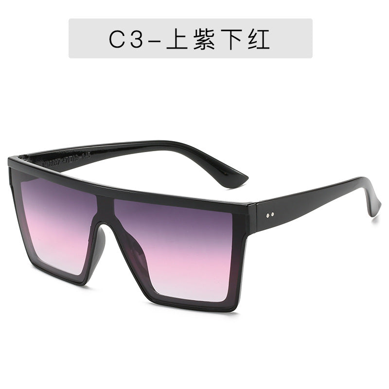 Cross-border fast selling fashion sunglasses bright black fashion trend sunglasses men and women exaggerated ocean lens glasses