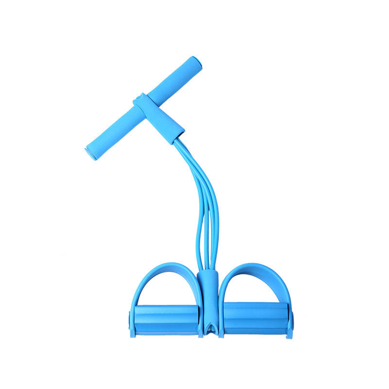 Multifunctional four-tube rally device, pedal, elastic rope, leg pull rope, sit-ups, abdominal fitness equipment, fitness factory