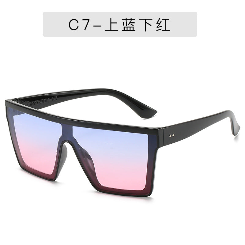 Cross-border fast selling fashion sunglasses bright black fashion trend sunglasses men and women exaggerated ocean lens glasses
