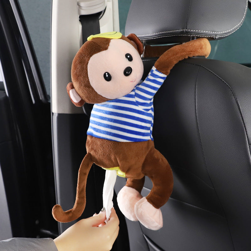 Pipihou creative car tissue box cover home car dual-use car hanging drawer cartoon car interior supplies