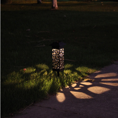 Cross-border outdoor waterproof solar light hollow LED light control sensor light garden light lawn light garden landscape light
